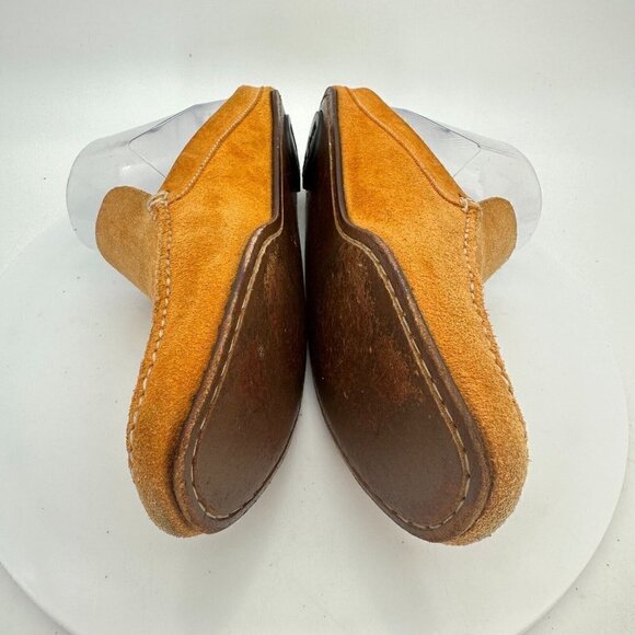 Car Shoe Suede Women Size 6 EU 36.5 Slide Slip On Shoes Brown Marchio Registrato - Picture 9 of 14